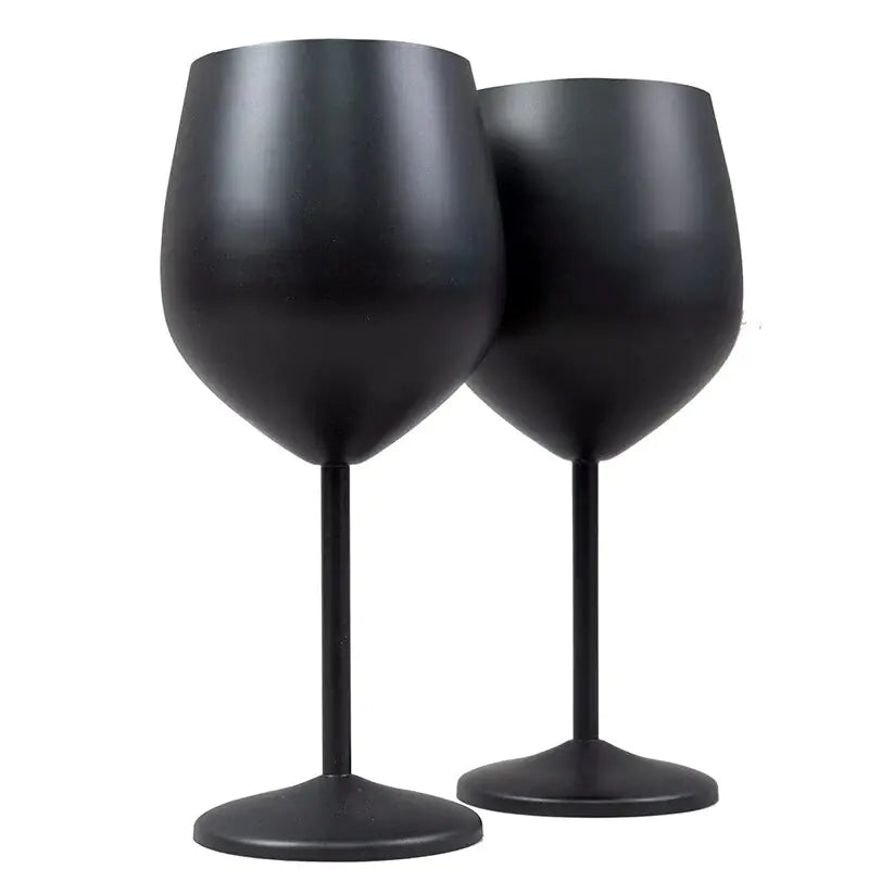 Stainless Steel Wine Glasses with Black Plating Rieworkes