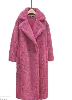 Long Winter Cashmere Lamb Winter Coat Mimarta