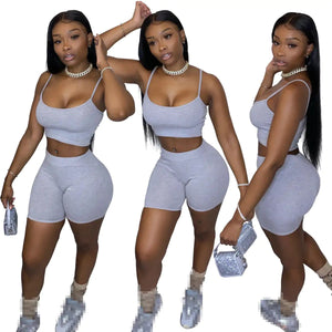 Sleeveless Crop Top & Short Set Rieworkes