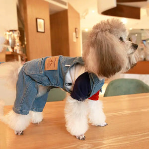 Denim Pet Dog Clothes Jumpsuits Rieworkes