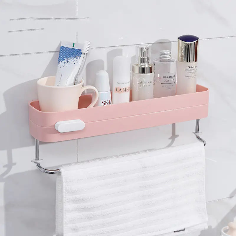 Wall-Mounted Bathroom Storage Rack with Towel Holder Mimarta