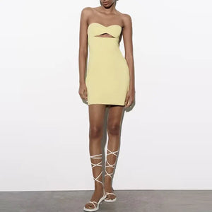 Mini Dress Women Ruched Sleeveless Streetwear Rieworkes