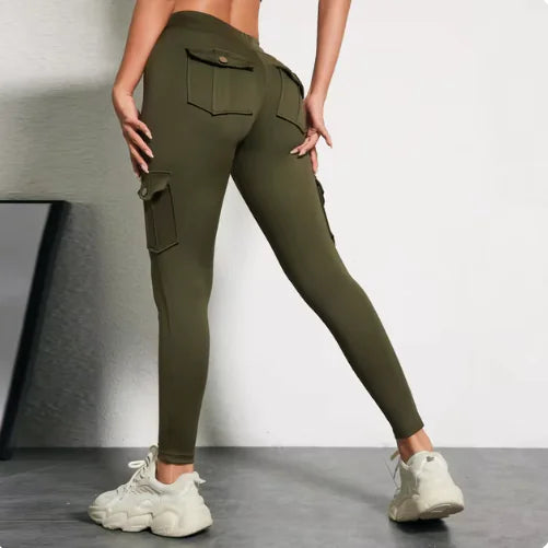 High Elastic Fitness Workwear Pants with Pockets for Women Rieworkes