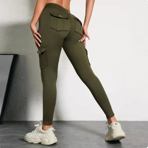 High Elastic Fitness Workwear Pants with Pockets for Women Rieworkes