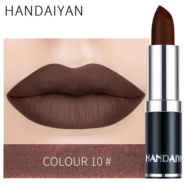 Matte Velvet Lip Gloss in Red Brown Purple Shades Mimarta