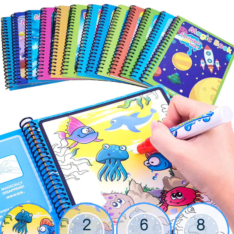 Children's Magic Water Painting Book Coloring And Coloring Book Rieworkes