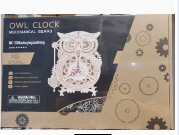 DIY Wooden Mechanical Owl Clock Model for Home Decor Mimarta