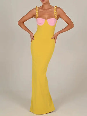 Elegant Strapless Sexy Bodycon Maxi Dress Rieworkes