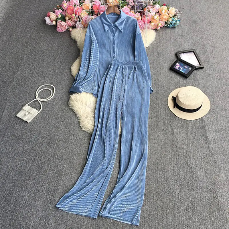 Pleated Set For Women Rieworkes