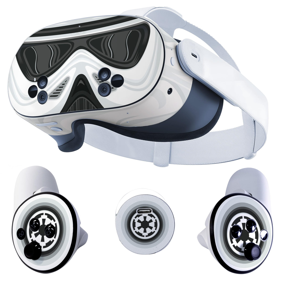 Wrap Skin Sticker Kit Compatible with Meta Quest 3S VR Headset - Star Storm Virtual Reality Accessory - Easy-to-Apply VR Protector Skin Covers Mimarta
