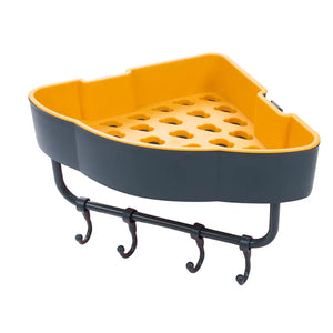 Triangular Adhesive Shelf with Hook for Bathroom Mimarta