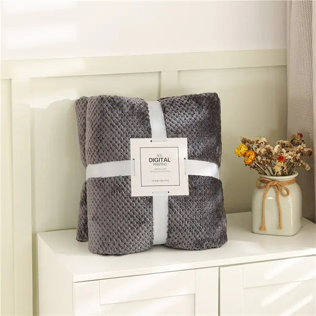 Fluffy Plaid Winter Bed Blankets Rieworkes