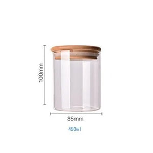Bamboo-Covered Borosilicate Glass Food Storage Containers Rieworkes