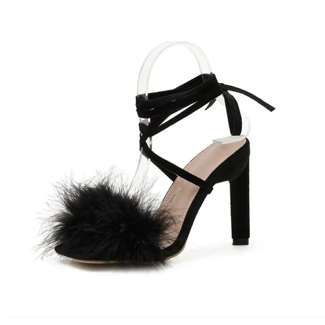 Feather Women High Heels Rieworkes