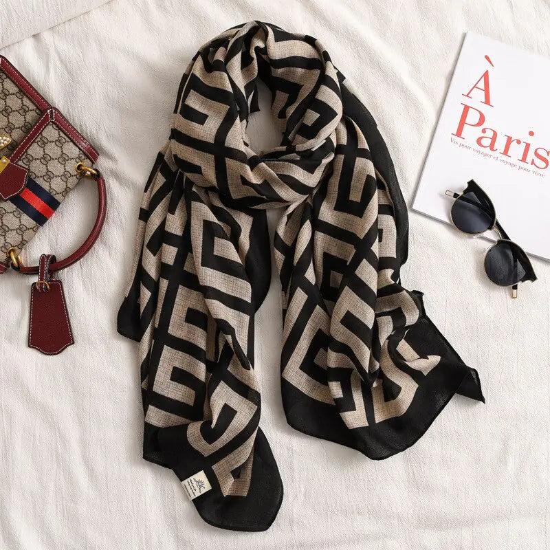Plaid Scarf for Women Rieworkes