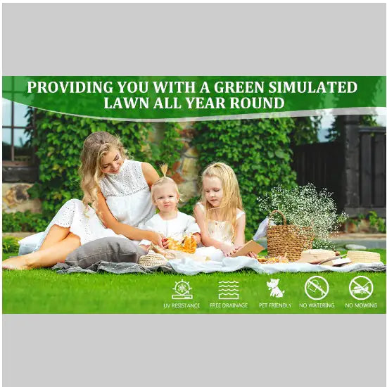 Thick Realistic Fake Grass Roll Decor Patio Balcony Garden Lawn Mimarta