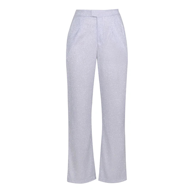 Women's Shiny Blazer Office Lady Casual Rieworkes