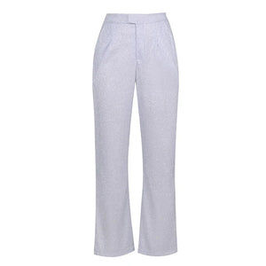 Women's Shiny Blazer Office Lady Casual Rieworkes
