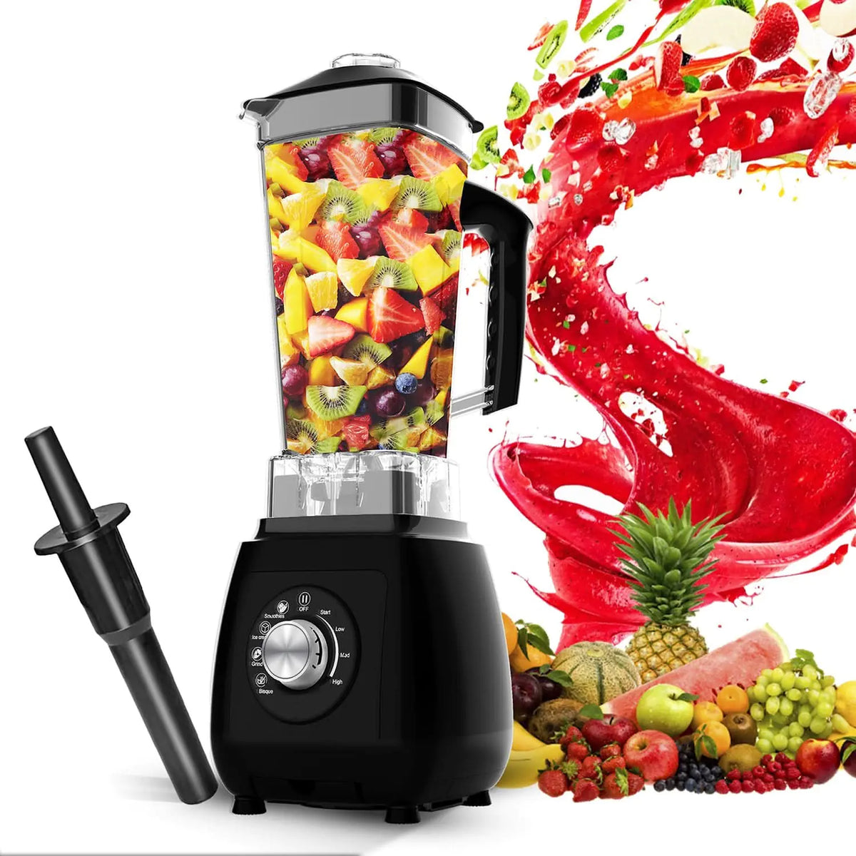 5Core Juicer Blender Machines 2000W Countertop Kitchen Smoothie Maker w 68oz Jar Rieworkes