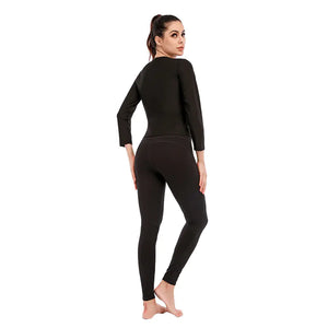 New Women's Long Sleeve Silver Sweat Yoga Set Mimarta