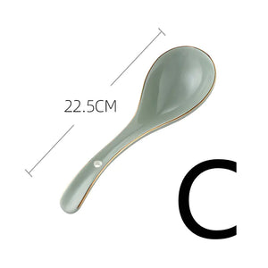 Light Luxury Large Ceramic Rice Bowl Tableware Set Mimarta