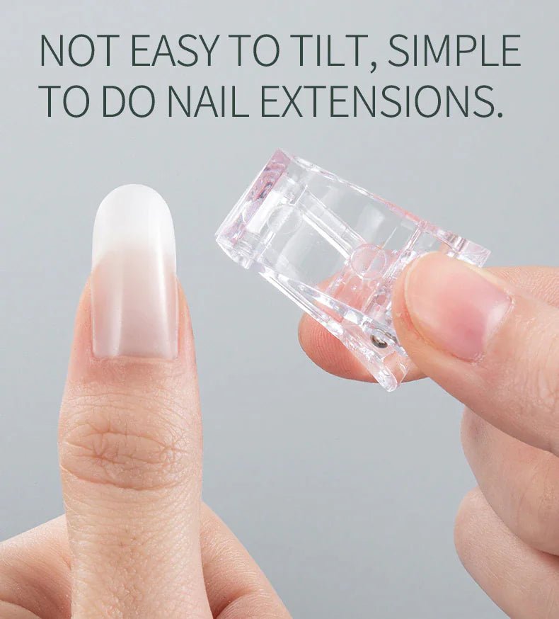 10 PCS Nail Tips Clip Quick Building Poly Builder Gel DIY Extension Clamp Clips - Rieworkes