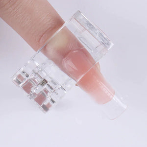 10 PCS Nail Tips Clip Quick Building Poly Builder Gel DIY Extension Clamp Clips - Rieworkes