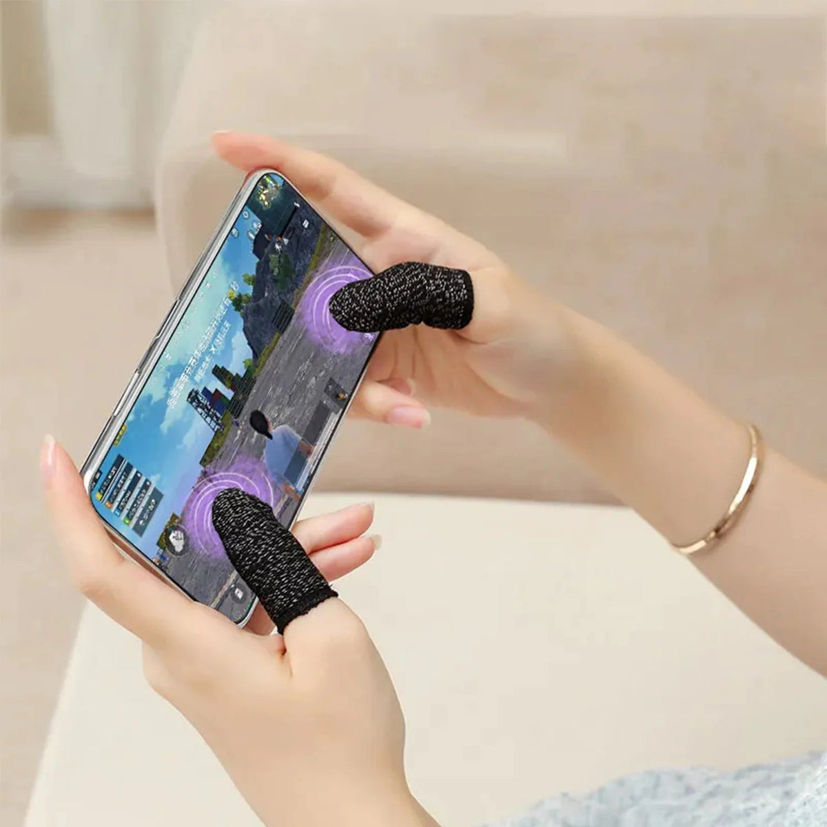 10 Pcs Screen PUBG Gaming Finger Sleeve Game Controller Mobile Sweatproof Gloves - Rieworkes