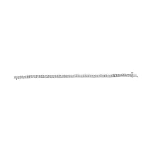 10K White Gold 1/2 Cttw Real Diamond Illusion - Set Miracle Plate Tennis Bracelet (I - J Color, SI2 - I1 Clarity) - Size 7.5" - Rieworkes