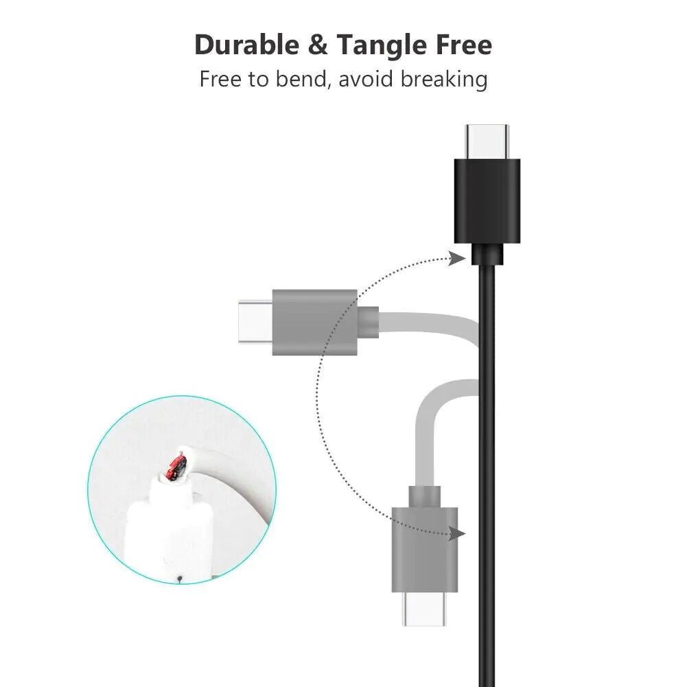 10x Type C to USB - A Fast Charge Cable Cord Charging Quick Charger Bulk Wholesale - Rieworkes