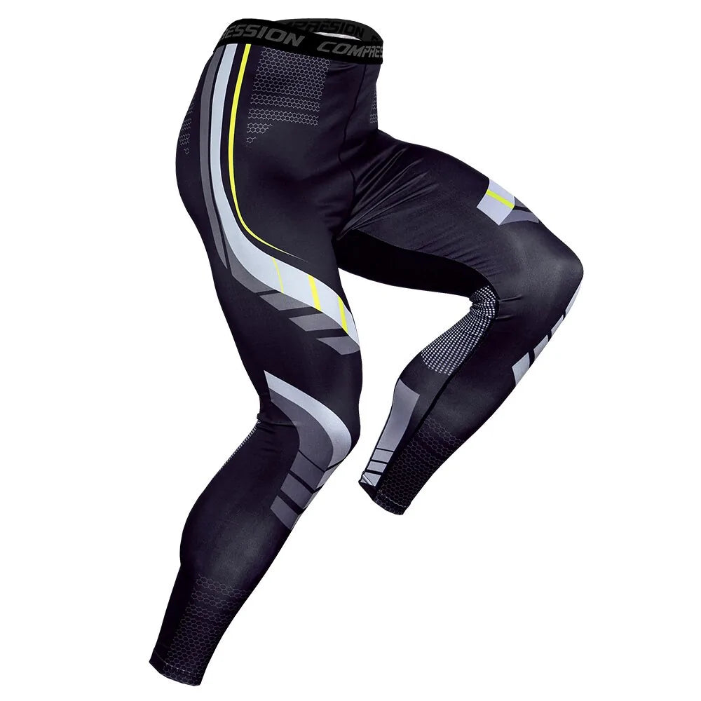 Men's Pro Compression Running Tights: Hot Yoga Pants for Gym &amp; Basketball Rieworkes