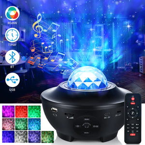 Black Galaxy Projector with 360° Starry Sky Light Rieworkes