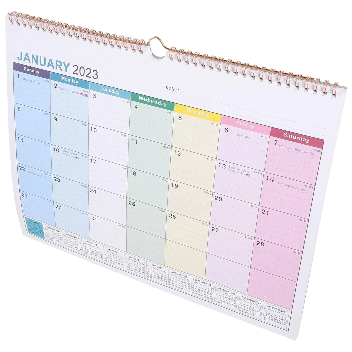 Wall Office Large Appointment Hanging Mounted Holiday Monthly Home Calendar Rieworkes