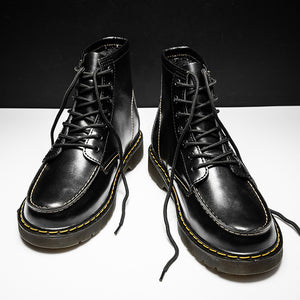Men's High-Top Cowhide Martin Trendy Tooling Boots Mimarta