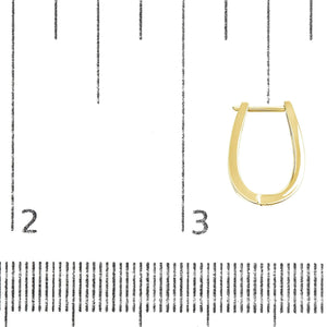 14K Gold 1/4 Cttw Channel - Set Brilliant Round - Cut Diamond Hoop Earrings (H - I Color, I1 - I2 Clarity) - Rieworkes