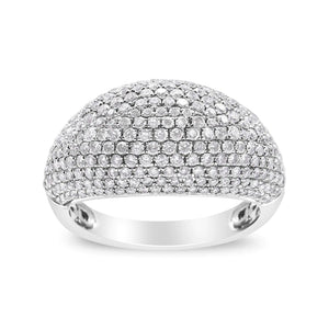 14K White Gold 1 3/4 Cttw Round - Cut Diamond Cluster Band Ring (G - H Color, SI1 - SI2 Clarity) - Rieworkes