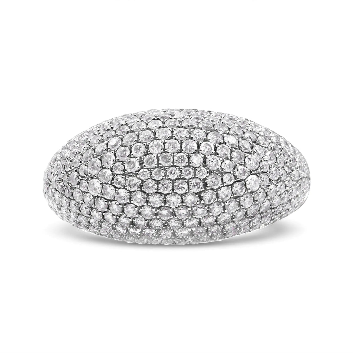 14K White Gold 1 3/4 Cttw Round - Cut Diamond Cluster Band Ring (G - H Color, SI1 - SI2 Clarity) - Rieworkes