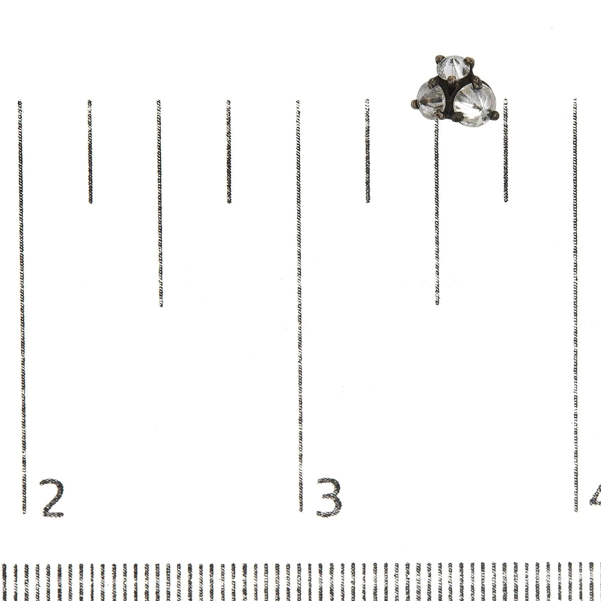 14K Yellow Gold and Black Oxidized Reverse Set 1 1/4 Cttw Diamond Trio Stud Earrings (I - J Color, I1 - I2 Clarity) - Rieworkes