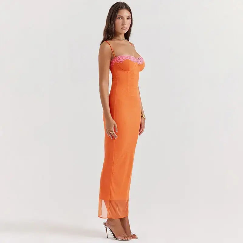 Bodycon Maxi Dress Women Robe Rieworkes