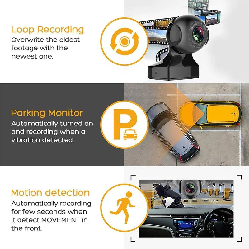 170° WiFi Dash Cam Recorder Car Camera HD 1080P Car DVR Vehicle Video G - Sensor - Rieworkes