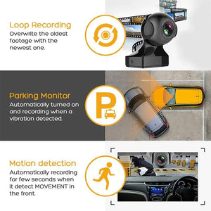 170° WiFi Dash Cam Recorder Car Camera HD 1080P Car DVR Vehicle Video G - Sensor - Rieworkes