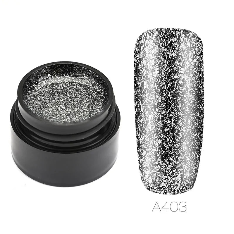 Hybrid Varnishes Gel Nail Polish Set Glitter Rieworkes