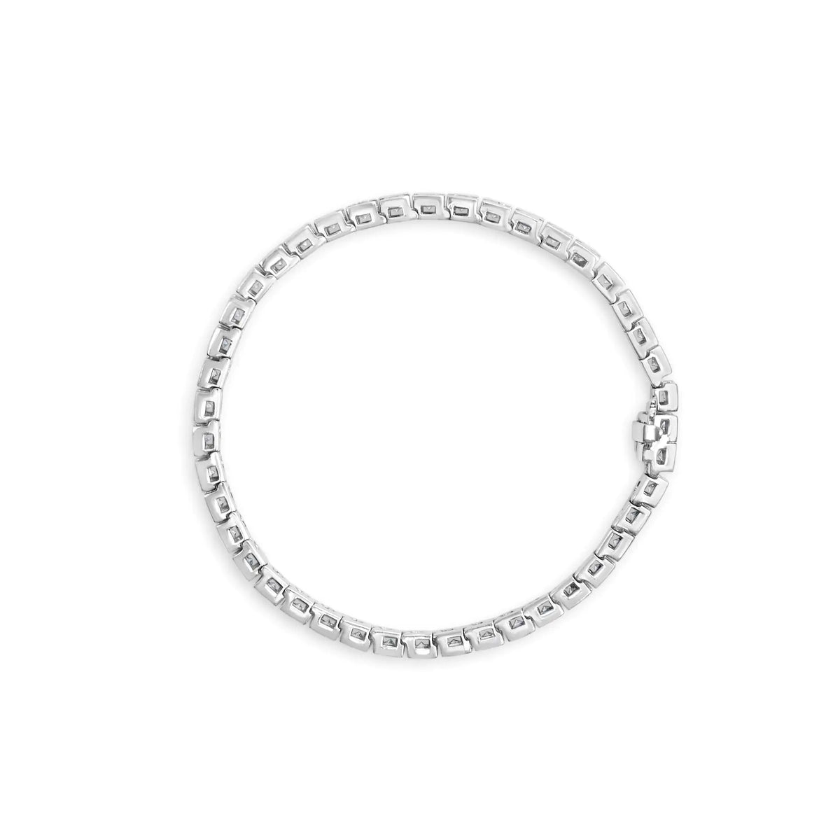 IGI Certified 14K White Gold 6.0Cttw Channel Set Round Diamond Tennis Bracelet (I-J Color, I1-I2 Clarity) - 7" Inches Rieworkes