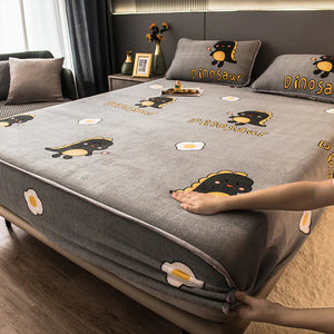 Thick Coral Velvet Bed Mattress Cover Rieworkes