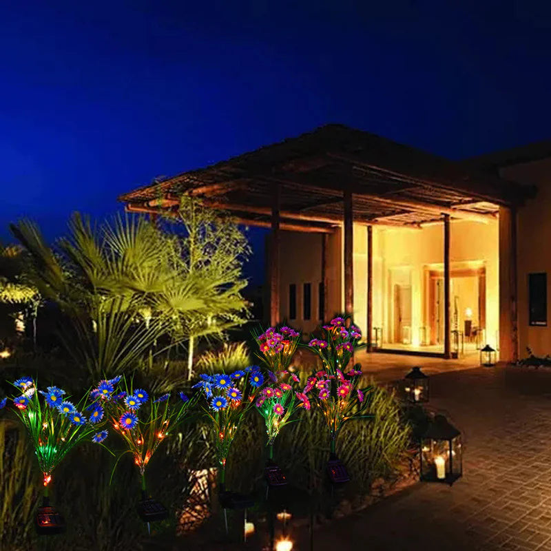 Solar Garden Lights LED Flower Stake Lamp Outdoor Yard Waterproof Patio Decor Mimarta