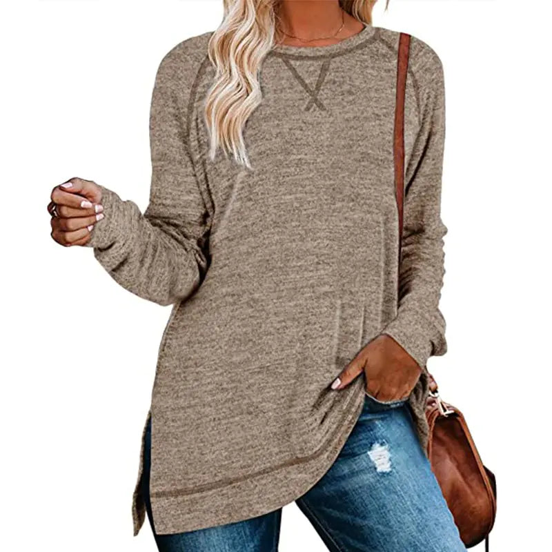 Solid Color Sweater for Women - Autumn/Winter Collection Rieworkes
