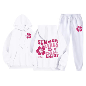 Pink Hoodiepink Hoodie SweatsuitsCute Pink Graphic Sweatsuits 2 Piece Outfit Fall Fashion 2024 Preppy Hoodie And Sweatpants Tracksuit Sets Teen GirlsD03-WhiteM Mimarta