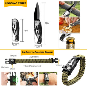 Emergency Survival Gear Kits 60 in 1 Outdoor Gear Tools Box Kit Set Rieworkes