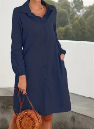 Long Sleeve Solid Color Cardigan and Skirt Set for Women Mimarta