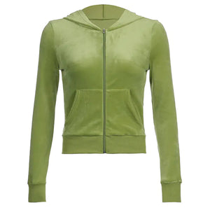 Casual Velvet Winter Jacket for Women with Hood Mimarta